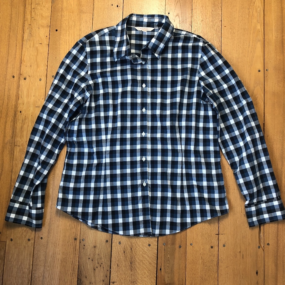 Brooks Brothers Fitted Plaid Button Down Shirt